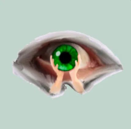 Eye drawing used for diabetes screening.